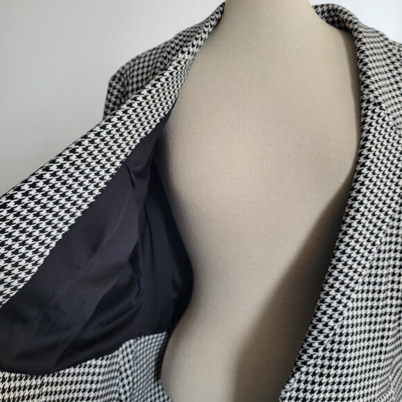 Glamour Z Lane Bryant Women's Black/White Houndstooth Jacket Blazer (Size: 24) - Picture 4 of 16